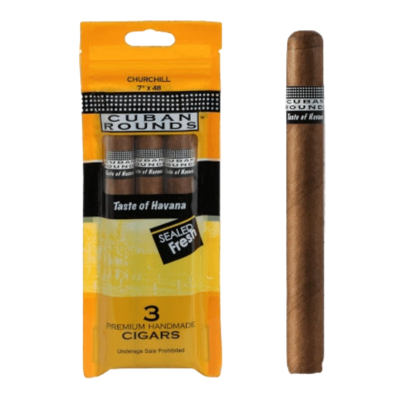 CUBAN ROUNDS CHURCHILL 7X48 3 PACKS