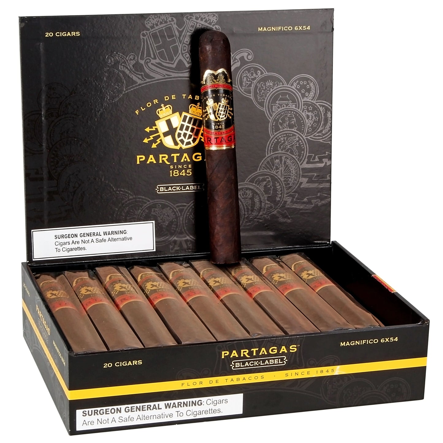 PARTAGAS BLACK LABEL MAGNIFICO BX OF 20 6X54