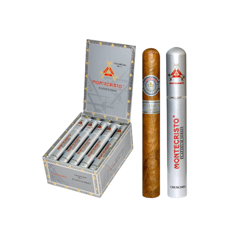 MONTECRISTO PLATINUM SERIES CHURCHILL TUBE 50X7 BX