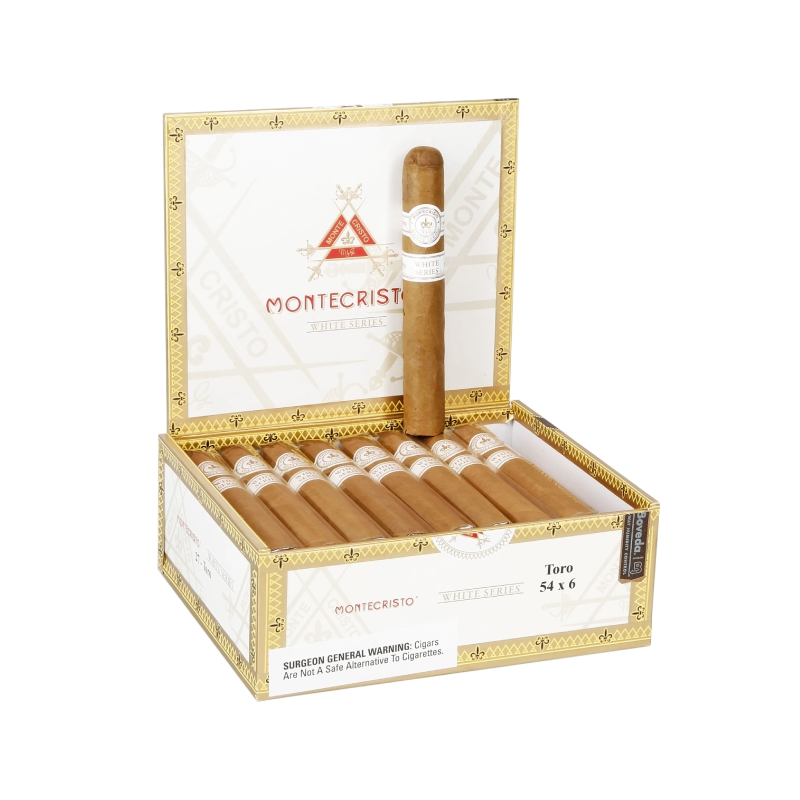 MONTECRISTO WHITE TORO 54X6 BX 10