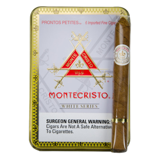 MONTECRISTO WHITE (MM) PRONTO PETITE 33X4 TIN OF 6