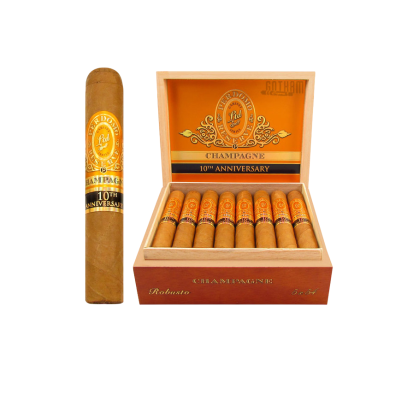 PERDOMO RESERVE 10TH ANNIVERSARY ROBUSTO CHAMPAG 5 X 54 25CT