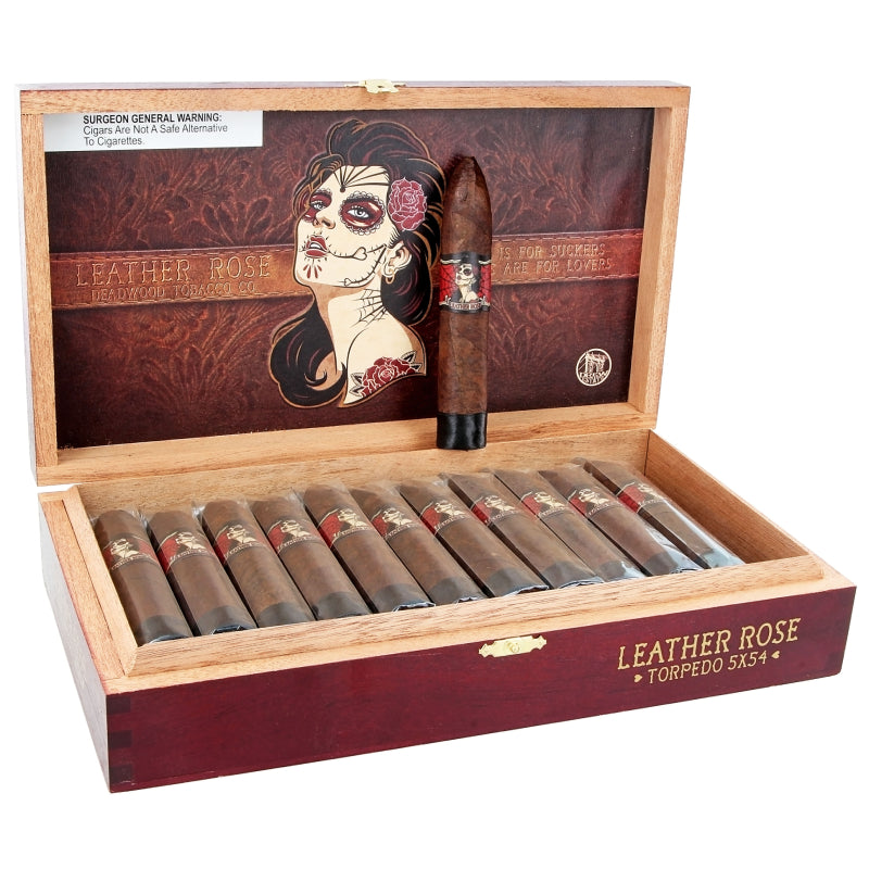 DEADWOOD LEATHER ROSE TORPEDO BOX 24CT