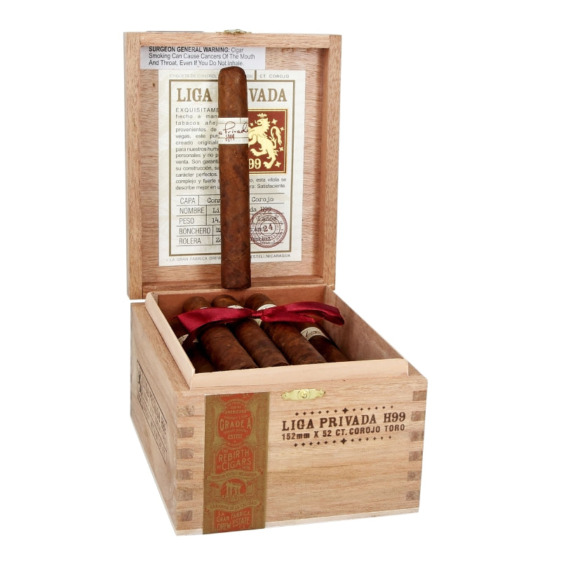 LIGA PRIVADA H99 TORO BOX OF 24 152MM X 52 COROJO